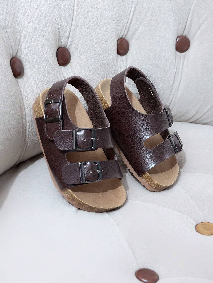 Infant Soft Bottom Children's Slippers Sandals Flat Shoes Beach Shoes, Boys & Girls Toddler/Little Kid Outdoor Fashionable Retro Slip-Resistant Sandals