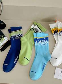 5 Pairs Solid Color Versatile Socks, Breathable, Comfortable, Absorbent Short Socks Suitable For Daily Wear, Sports, Office, Casual Style, All Seasons Valentines