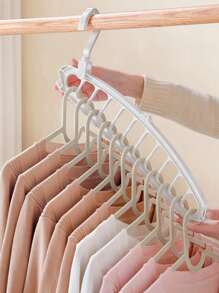 1pc/2pcs/4pcs/6pcs Space Saving Shirt Hangers, Closet Organizers For Coats, Wardrobe Hangers For Clothes, Strong And Compact Design, Easy To Use, Ideal For College Dorms And Small Apartments