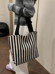 Bolsa Sacola Retrô Chique e Simples, Estilo Artístico com Grande Capacidade, Espaçosa e Versátil, Ideal para Trabalho, Escola ou Dia de Lazer, Bolsa Escolar, Bolsa de Praia