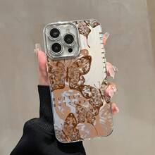 Funda para teléfono (1 unidad) con degradado de gasa multicolor, tecnología IMD Laser. Compatible con todas las series 16/15/14/13/12/11, 13/14 Pro/15 Plus/16 Pro. Incluye protector de lente. Diseño híbrido clásico a prueba de golpes. - Colores mixtos 1 - Ver 2