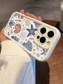 Ocean Octopus Printed Beige Textured Thick Anti-Fall Protective Phone Case, Compatible With IPhone 16/15/14/XR/XS/X/7/8, IPhone 15 Pro Max/13 Pro Max/14 Pro Max, IPhone 13/14/11/12 Pro Max, IPhone 14/7/8/15 Pro Max 13, IPhone 14, IPhone 11, IPhone 12 Pro, XS TPU Soft Anti-Fall Phone Case