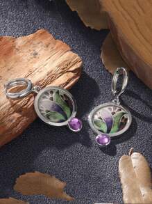 2pcs Vintage Elegant Floral Pattern Earrings, Stylish & Delicate, Suitable As Daily, Easter, Mother's Day, Birthday, Christmas Gifts
