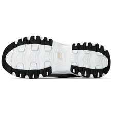 Skechers Zapatillas deportivas casuales D'LITES 1.0 para mujeres, zapatos deportivos con cordones para uso diario, cómodos y ligeros - Negro - Ver 4