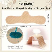 10-Pack Reusable Breastfeeding Chest Pads - Sweat-Absorbing, Washable & Comfortable Nursing Essentials, Soft Knitted Fabric With White Quilting Design, Stackable For Daily Use, Durable Privacy Underwear For Moms, Nursing Clothes For Breastfeeding - 10PCS-白色 - 查看 9