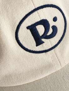 1pc 女士简约蓝色字母棒球帽,春季新款大码加深百搭显小脸,极简软顶鸭舌帽,复古字母鸭舌帽百搭时尚帽子防晒街头风 - 棒球帽 - 查看 11