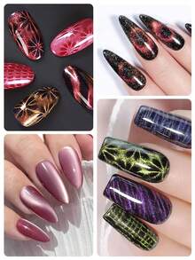 Beautizon Nailartlab Bộ 8 nam châm dán móng mắt mèo đa năng, nam châm nam châm, keo dán móng mắt mèo, dụng cụ làm móng, đồ dùng làm móng, dụng cụ làm móng, dụng cụ làm móng, trở lại trường, móng tay, dụng cụ làm móng để dán móng, dụng cụ làm móng chân - Nhiều màu - Xem 8