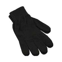 Winter Kit Hat And 01 Pair Of Plain Black Gloves One Size Adult Female And Male - Black - View 4