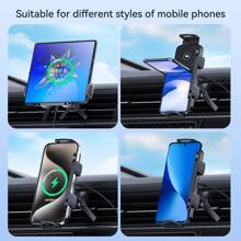 1pc Folding Screen Fast Charging Automatic Clamping Car Phone Holder With Adjustable Horizontal And Vertical Angles For Dashboard - 15W Wireless Car Charger Compatible With All Ph//O/Nes - IPh/O///Ne 15/14/13/12/11 Pro Max/Xs, Sa///M/Sung Galaxy S24 Ultra/S23/S22/S21/S20/S10+/Fold6