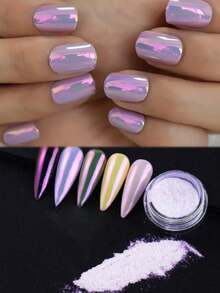 沙云日落橙色极光闪光粉 - 带有金色和蓝色色调的多色闪光，细颗粒和粗颗粒适用于美甲、音乐节化妆、DIY 美甲 - 女士指甲装饰、指甲闪光、节日美容交流