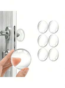 Quantity Selectable Transparent Door Bumper Protectors - Suitable For Doors, Cabinet Doors, Refrigerator Doors, Toilet Seats, Providing Impact Protection, Preventing Dents And Scratches, Ideal Choice To Reduce Noise And Protect Wall Near Doorway.