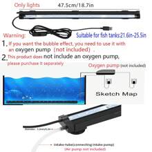 Fish Tank Aquarium LED Air Bubble Oxygenation Lamp Color Changing Bubble Light .LED Nano Bubble Light, Fish Tank Light With Air Bubble Hole,LED 7 Color Automatic Color-Changing Oxygenated Aquarium Tools For Fish Tank,Turtle Tank, Betta, Shrimp