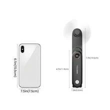 sweetfull 1pc Portable Handheld Mini Fan With LED Light, Rechargeable Folding Travel Fan, Portable Pocket Fan, Small Desktop Fan, Flashlight, Hand Personal Fan Suitable For Travel And Outdoor Summer Cooling,Beach,Travel