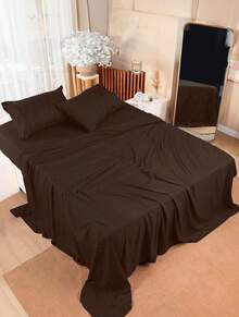 Premium Percal Flex Fitted Sheet - LC - Óxido marrón - Ver 2