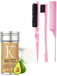 ikt 光滑服帖背头造型套装，包含发蜡、边缘梳、尖尾梳、猪鬃刷和发髻器，助您打造光滑服帖的发型 - 黑色 - 查看 18