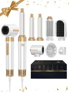 7-In-1 High Speed Hair Dryer 110,000 RPM With Straightener & Curler - EU C Type Plug(220-240V) - View 2