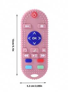 1 件遥控硅胶奶嘴牙胶卡通出牙玩具婴儿触摸按钮玩具防咬手舒缓按摩器 - 彩色 - 查看 3