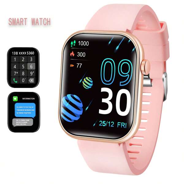 2025 Latest Smart Watch, 2.05" Full Touchscreen, Stylish Health & Fitness Smartwatch With Metal Body, Wireless Calling & Message Alerts, Multi-Sport Modes Like Running, Climbing, Pedometer. Great Gift For Holidays!