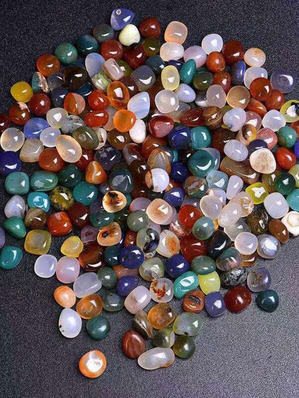 100g Natural Multi-Colored Agate Large Bead Magnetic Stone Crystal Crafts & Aromatherapy Accessories