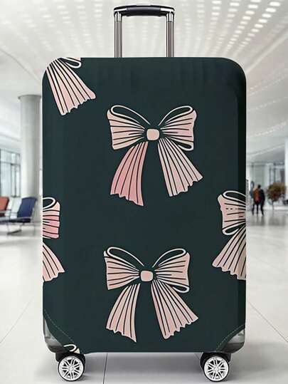Tapa flexible para compartimento de equipaje con estampado de lazo, apta para compartimentos de equipaje de 18-32 pulgadas, protector anti-arañazos, cubierta protectora para compartimento de equipaje, cubierta antipolvo para maleta, accesorios de viaje, artículos esenciales de viaje, vacaciones, verano, regreso a la escuela, bolsa escolar, accesorios escolares