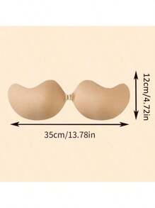 2pairs Mango-Shaped Silicone Nipple Cover Light And Weightless With Clasp Shoulder Strap Invisible Silicone Chest Patch Push-Up Bra Pull-Up Underwear Breast Patch