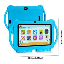 Tableta para niños, tableta de 7 pulgadas con 16GB de ROM, 1GB de RAM, WiFi de 2.4G, pantalla con protección ocular, controles parentales, aplicaciones y juegos educativos, tableta educativa, cámara dual, funda a prueba de golpes, interacción divertida, enriquecimiento cultural, regalo para niños, regalo de vacaciones, regalo de cumpleaños, regalo de Año Nuevo, regalo del Día del Niño
