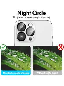 6 pezzi Protezione per lente della fotocamera in vetro temperato per serie 11/12/13/14/15/16, Ultra-liscia