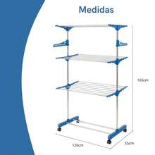 Clothesline Floor Clothes Panties Large 3 Tiers Folding Retractable Portable Reinforced With Wheels