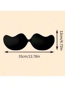 2pairs Mango-Shaped Silicone Nipple Cover Light And Weightless With Clasp Shoulder Strap Invisible Silicone Chest Patch Push-Up Bra Pull-Up Underwear Breast Patch