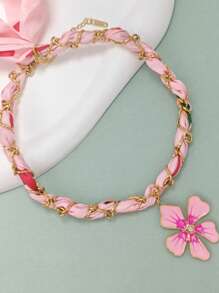 1 pieza Collar de bufanda de acero inoxidable para mujer, adecuado para vacaciones y viajes, verano