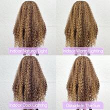 PAZAT Curly Wave 13x4 HD Lace Frontal Wig Brazilian Transparent 13x4 Lace Front Human Hair Wigs For Women Pre Plucked Cury Hair Short Bob Wigs(8-14inch)