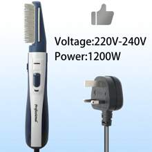 One 220V Saudi British Standard Plug Power Cord Dual Purpose Multifunctional Electric Hair Comb Electric  Hair Drying Comb With Replacement Combs