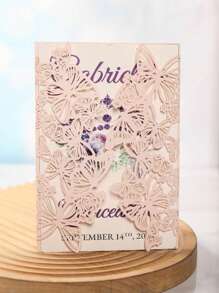 10 piezas/250g Tarjetas de invitación metálicas brillantes para boda, decoración de fiesta de cumpleaños, tarjetas de felicitación personalizadas con brillo (sin incluir tarjeta interior ni sobres)
