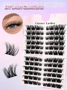 72Pcs C Curl Lash Clusters Fox Eye Look Fluffy Thick DIY Lash Extension Cluster Lashes Volume Eyelash Clusters Cat Eye Lashes Clusters Wispy Lash Clusters 10-16mm Cluster Eyelash Extensions Lash Clusters, Eyelash Clusters, Individual Eyelashes, Lashes, Fake Lashes(Random Shipment) - ngẫu nhiên - Xem 12