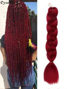 24 Inch High Temperature Synthetic Braiding Hair Bundles, Suitable For Braiding, Colors Include Light Brown, Platinum Blonde, Gray, Black, Brown Gradient, Multicolor, Fashion Braiding Hair Extensions, Suitable For Daily, Party, Cosplay, Music Festival And More - Multicolor - View 16