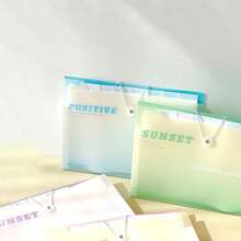 1pc Gradient Color Office Exam Paper Storage Bag, High-Quality Accordion File Folder, Multi-Layer Document Bag For School Students, Fresh Style Exam Paper Organizer