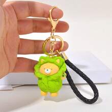1pc Cute Animal Shaped Resin Letter Sitting Bear Bag Charm Backpack Decor - Multicolor - View 12