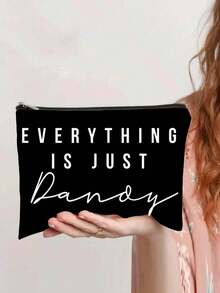 Dice Bag - Bag Of Holding Gifts - D And D Dice Pouch,Back To School,Goth Makeup Bag - Thick Thighs Spooky Vibes Makeup Bag - Gothic Clutch Bag - Grab Bag - Black Goth Makeup Brush Bag - Goth Zip Up Makeup Bag,Satan Is My Sugar Daddy - Goth Makeup Cosmetic Accessory Pouch - Black Gothic Makeup Bag,Everything Is Just Dandy - Keep Calm Makeup Cosmetic Accessory Pouch,Travel Essentials For Vacation Summer Holiday Back To School School Stuff Bag For School Wash Bag Travel - Multicolor - View 7