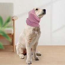 1pc Dog Grooming Ear Cover, Pet Ear Noise Reducer, Stress-Reducing Pet Ear Cover, Cat And Dog Headband, Pet Supplies - Pink - View 2