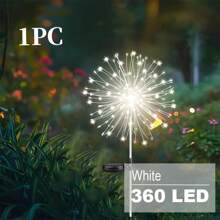 1PC Dandelion Gardening Landscape Outdoor Waterproof Fireworks Light Wedding Decoration Holiday Lawn Light 8 Lighting Modes Household Color, Warm White, White, 60/150/200/240LEDs Multiple Models Available