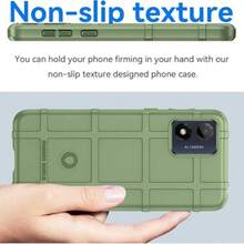 Funda con textura militar rugged para teléfono móvil carcasa resistente diseño camuflaje protección de alto impacto compatible smartphone funda para uso rudo celulares modernos - Verde militar - Ver 4