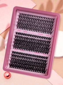 Fluffy Lash Clusters30D/40D/50DIndividual Eyelash Thick Cluster Eyelash Extensions C Curl Lashes Clusters 300Pcs Individual Lashes 8-16MM Wispy Cluster Lashes Diy At Home