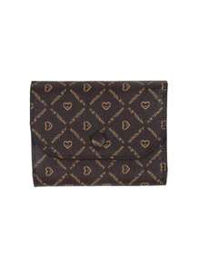 1PC Classic Heart Pattern Women's Short Clutch Wallet, Coin Purse, Zipper Pockets, Button Closure, PU Leather Retro Credit Card Case Bag For Daily Use, Travel, Women's Fashion Accessories