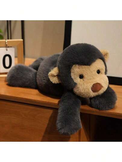 Keylingwd 1pc Cute Realistic Plush Stuffed Smiling Monkey Doll Soft Cuddly Doll Pillow, Adorable Monkey Plush Doll Gift For Children, Birthday, Christmas, Valentine's Day