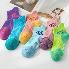 1 par de calcetines tobillos para correr para mujeres y hombres, calcetines cortos acolchados de algodón para entrenamiento, calcetines con malla y fondo acolchado UNISEX