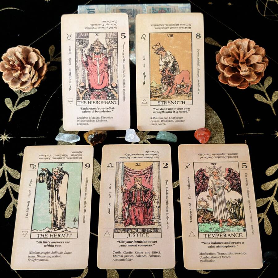 78 Vintage Tarot Cards For Beginners With PDF Guide, Game Gift For Friends And Family Gatherings