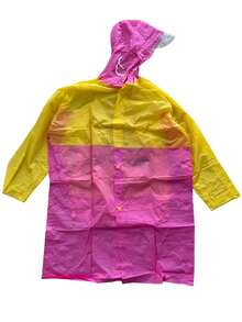 Impermeable para Niño y Niña Poncho para Lluvia Reutilizable y de Mochila extendida, 360° a Prueba de Agua Raincoat - Rosa Fucsia - Ver 4