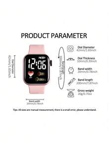 6 件/套，1 件全新 LED 数字显示方形电子表 + 5 件精美时尚蝴蝶手链套装。万圣节、圣诞节、情人节、母亲节等节日礼物的最佳选择