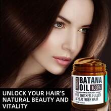 Batana Oil Hair Mask For Dry Damaged  Natural Batana Hair Mask Organic Prevent Hair Loss With Rosemary Biotin, Helps With Frizz, Split Ends, Texture & Shine For Men & Women Unrefined Batana Oil For- Authentic & Organic Dr Sebi Batana Hair Mask From Honduras - Natural - 紫紅色 - 查看 3