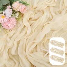 1 Stück Käsetuch Tischläufer Sommer Boho Landhaus Gaze Tischdecke 120 Zoll 10FT Käsetuch Läufer für Party Baby Dusche Heim Dekoration Feiertags Dekorationen